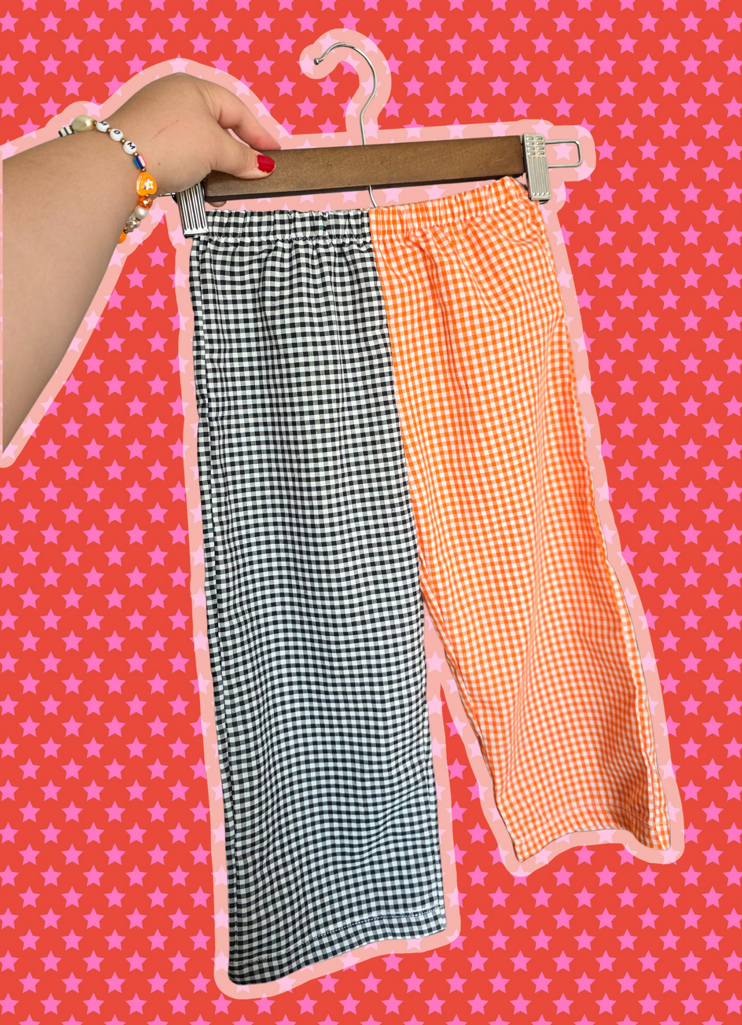 ORANGE/BLACK SPLIT PANTS